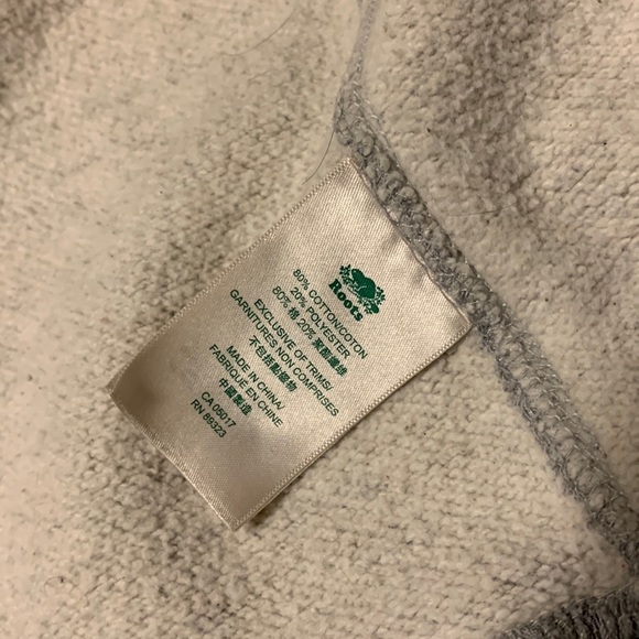 Roots Canada Grey Thick Jersey Cotton Sweater Jacket - Women’s Size XL - Picture 7 of 10